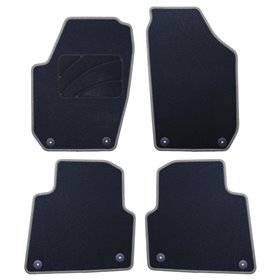 ALFOMBRA A MEDIDA SKODA ROOMSTER (2006-2015) 5 RIBETE GRIS OSCURO