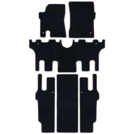 ALFOMBRA A MEDIDA SSANGYONG RODIUS (2004-2013) PRECIO XXL XXL RIBETE GRIS OSCURO