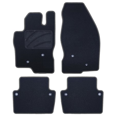 ALFOMBRA A MEDIDA VOLVO S80 (1998-2006) 5PZ RIBETE GRIS OSCURO