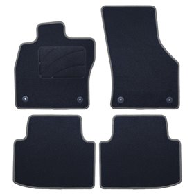 ALFOMBRA A MEDIDA VOLKSWAGEN ARTEON (2018-PRESENTE) 5PZ RIBETE GRIS OSCURO