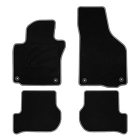 ALFOMBRA A MEDIDA VOLKSWAGEN GOLF VI (2008-2012) 5PZ RIBETE GRIS OSCURO