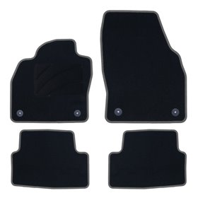 ALFOMBRA A MEDIDA VOLKSWAGEN POLO AW (2017) 5PZ RIBETE GRIS OSCURO