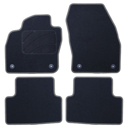 ALFOMBRA A MEDIDA VOLKSWAGEN T-CROSS (2019-PRESENTE) 5PZ RIBETE GRIS OSCURO