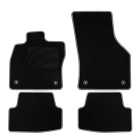 ALFOMBRA A MEDIDA VOLKSWAGEN GOLF VIII (2020 - ) 5PZ RIBETE GRIS OSCURO