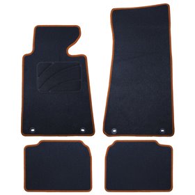 ALFOMBRA A MEDIDA BMW E34 SERIE 5 (1988-1996) 5PZ RIBETE AMARILLO