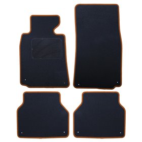 ALFOMBRA A MEDIDA BMW E39 SERIE 5 SEDAN Y TOURING (1997-2003) 5PZ RIBETE AMARILLO