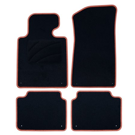 ALFOMBRA A MEDIDA OCC DESIGN BMW E46 CABRIO (2000-2007) 5 PZ NARANJA