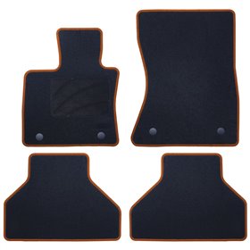 ALFOMBRA A MEDIDA BMW E70 X5 (2007-2013) 5PZ RIBETE AMARILLO