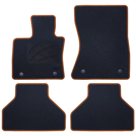 ALFOMBRA A MEDIDA BMW E70 X5 (2007-2013) 5PZ RIBETE AMARILLO