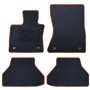 ALFOMBRA A MEDIDA BMW E71 X6 (2008-2014) 5PZ RIBETE AMARILLO