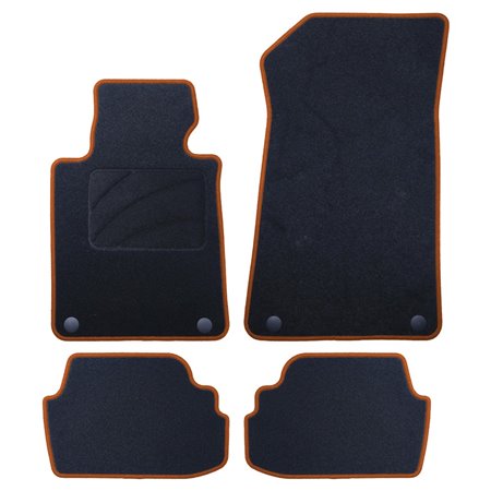 ALFOMBRA A MEDIDA BMW E81 SERIE 1 3 PUERTAS (2007-2012) 5PZ RIBETE AMARILLO