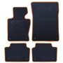 ALFOMBRA A MEDIDA BMW E83 X3 (2004-2010) 5PZ RIBETE AMARILLO