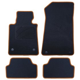 ALFOMBRA A MEDIDA BMW E88 SERIE 1 CABRIO (2008-2014) 5PZ RIBETE AMARILLO