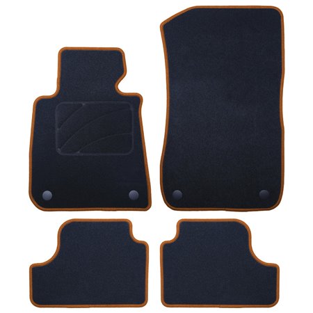 ALFOMBRA A MEDIDA BMW E93 SERIE 3 CABRIO (2007-2013) 5PZ RIBETE AMARILLO