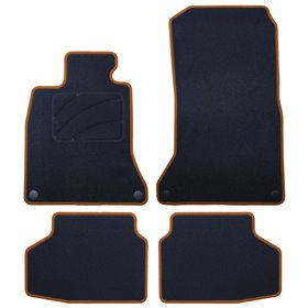 ALFOMBRA A MEDIDA BMW F01 SERIE 7 CORTO (2008-2015) 5PZ RIBETE AMARILLO