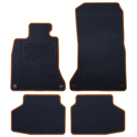 ALFOMBRA A MEDIDA BMW F01 SERIE 7 CORTO (2008-2015) 5PZ RIBETE AMARILLO
