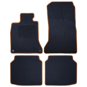 ALFOMBRA A MEDIDA BMW F02 SERIE 7 LARGO (2008-2015) 5PZ RIBETE AMARILLO
