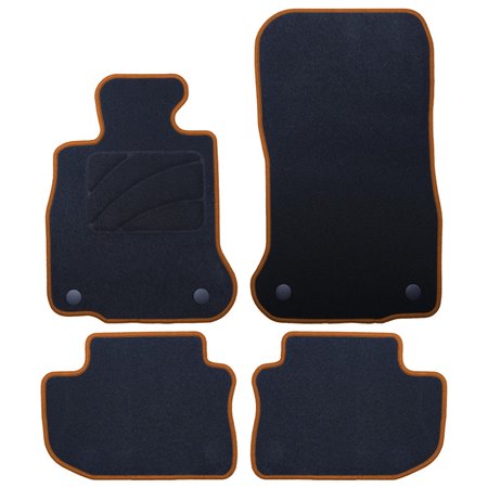 ALFOMBRA A MEDIDA BMW F06 SERIE 6 GRAND COUPE (2012-2019) 5PZ RIBETE AMARILLO