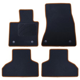 ALFOMBRA A MEDIDA BMW F15 X5 (2013-2018) 5PZ RIBETE AMARILLO