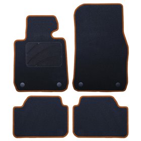 ALFOMBRA A MEDIDA BMW F21 SERIE 1 3 PUERTAS (2012-PRESENTE) 5PZ RIBETE AMARILLO
