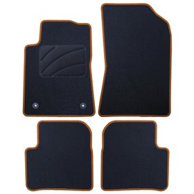 ALFOMBRA A MEDIDA CITROEN C3 (2016-PRESENTE) 5PZ RIBETE AMARILLO