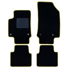 ALFOMBRA A MEDIDA CITROEN C3 AIRCROSS (2017-PRESENTE) 5PZ RIBETE AMARILLO