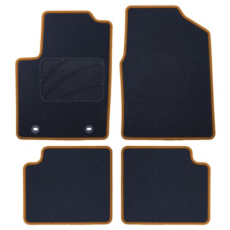 ALFOMBRA A MEDIDA FORD KA (2008-2016) 5PZ RIBETE AMARILLO