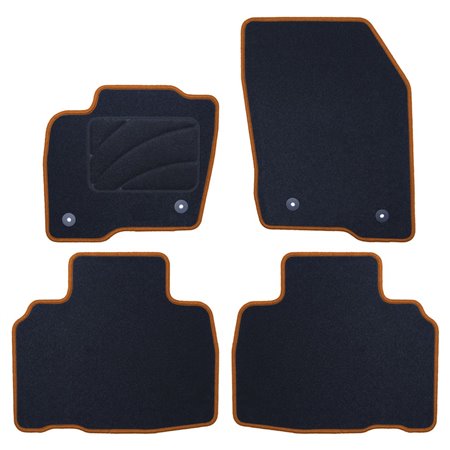 ALFOMBRA A MEDIDA FORD S MAX (2015-PRESENTE) 5PZ RIBETE AMARILLO