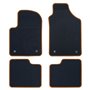 ALFOMBRA A MEDIDA FIAT 500 (2008-2020) 5PZ RIBETE NARANJA