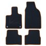 ALFOMBRA A MEDIDA FIAT 500 ELECTRICO 3+1 (DESDE 2020) 5PZ RIBETE NARANJA