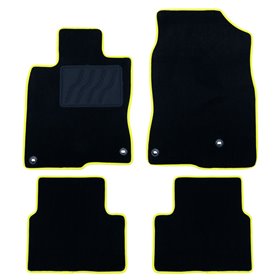 ALFOMBRA A MEDIDA HONDA CIVIC X (2017-PRESENTE) 5PZ RIBETE AMARILLO