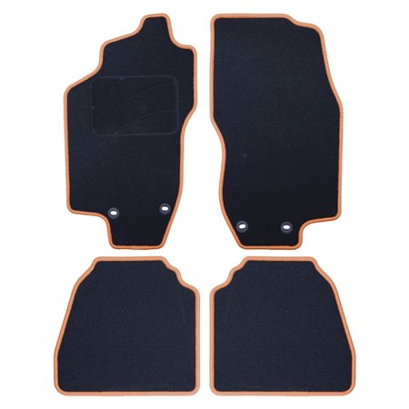 ALFOMBRA A MEDIDA LANCIA LYBRA (1999-2005) 5PZ C/P RIBETE AMARILLO