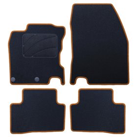 ALFOMBRA A MEDIDA NISSAN QASHQAI (2013-2017) 5PZ RIBETE AMARILLO