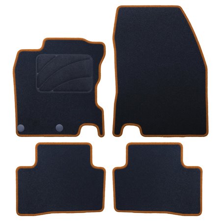 ALFOMBRA A MEDIDA NISSAN QASHQAI (2013-2017) 5PZ RIBETE AMARILLO