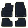 ALFOMBRA A MEDIDA OPEL ASTRA J FAMILIAR, 3 Y 5 PUERTAS (2009-2015) 5PZ RIBETE AMARILLO