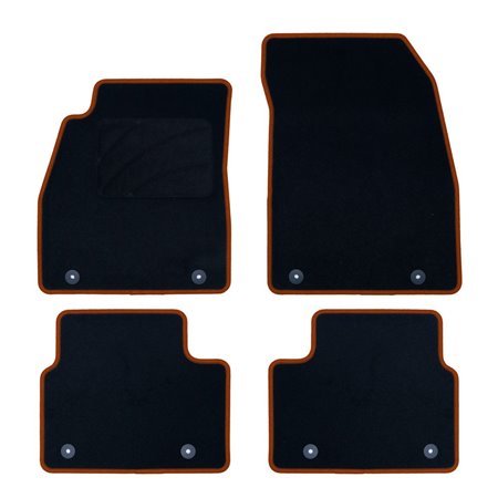 ALFOMBRA A MEDIDA OPEL INSIGNIA (2808-2817) 5PZ RIBETE NARANJA