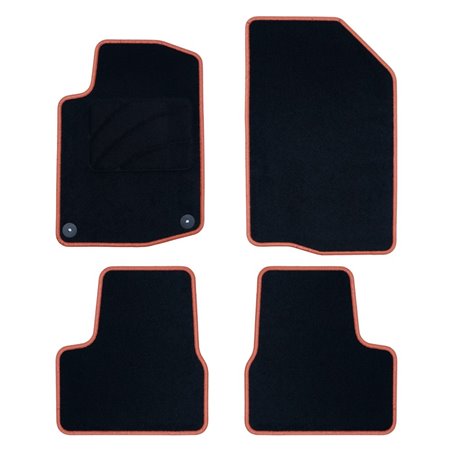 ALFOMBRA A MEDIDA OCC DESIGN PEUGEOT 208 (2012-2019) 5 PZ NARANJA