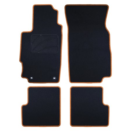 ALFOMBRA A MEDIDA PEUGEOT 406 SEDAN Y FAMILIAR (1995-2004) 5PZ O CP RIBETE AMARILLO