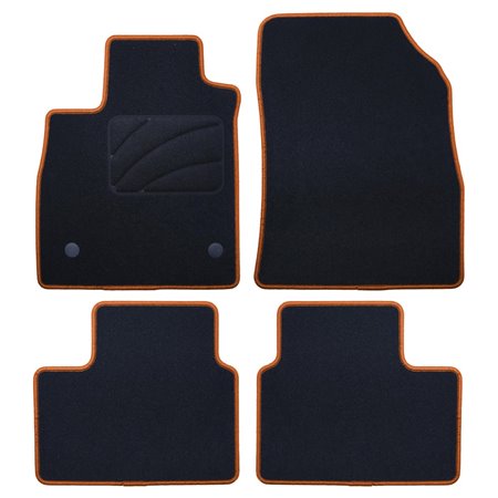 ALFOMBRA A MEDIDA RENAULT TALISMAN (2015-PRESENTE) 5PZ RIBETE AMARILLO