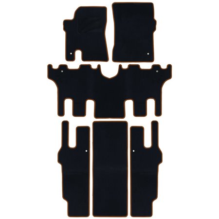 ALFOMBRA A MEDIDA SSANGYONG RODIUS (2004-2013) PRECIO XXL XXL RIBETE NARANJA