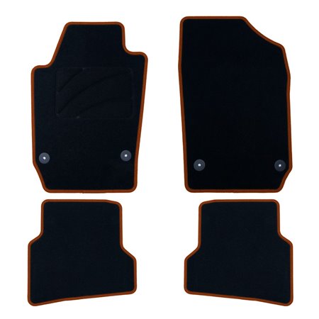 ALFOMBRA A MEDIDA SEAT IBIZA 6J FAMILIAR 3 Y 5 PUERTAS (2008 - 2017) RIBETE AMARILLO