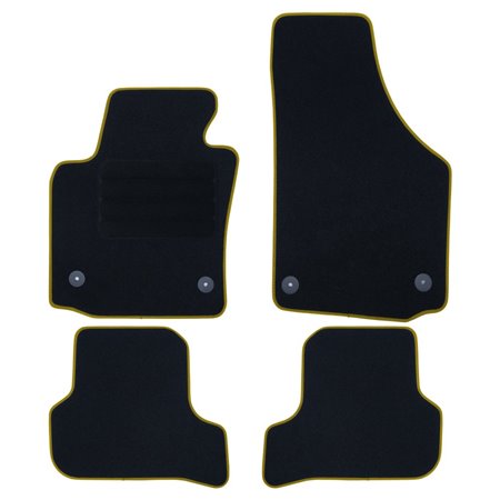 ALFOMBRA A MEDIDA SEAT LEON MK1 (1999-2006) 5PZ RIBETE AMARILLO