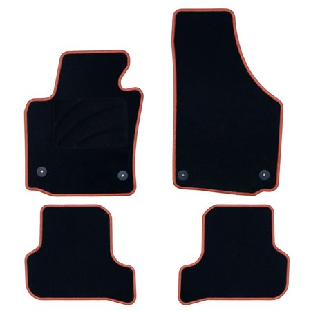 ALFOMBRA A MEDIDA OCC DESIGN SEAT LEON MK2 (2005-2012) 5 PZ NARANJA
