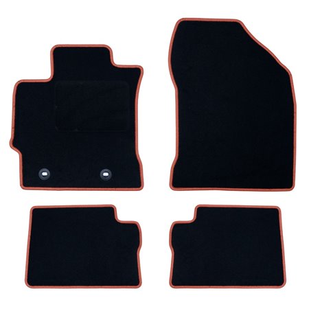 ALFOMBRA A MEDIDA OCC DESIGN TOYOTA AURIS (2013-PRESENTE) 5 PZ NARANJA