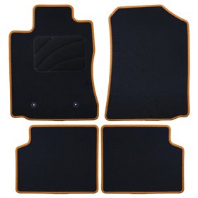 ALFOMBRA A MEDIDA TOYOTA COROLLA (2002-2007) 5PZ RIBETE AMARILLO