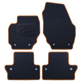 ALFOMBRA A MEDIDA VOLVO S60 (2010-2019) 5PZ RIBETE AMARILLO