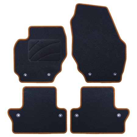 ALFOMBRA A MEDIDA VOLVO S60 (2010-2019) 5PZ RIBETE AMARILLO