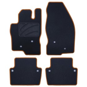 ALFOMBRA A MEDIDA VOLVO S80 (1998-2006) 5PZ RIBETE AMARILLO