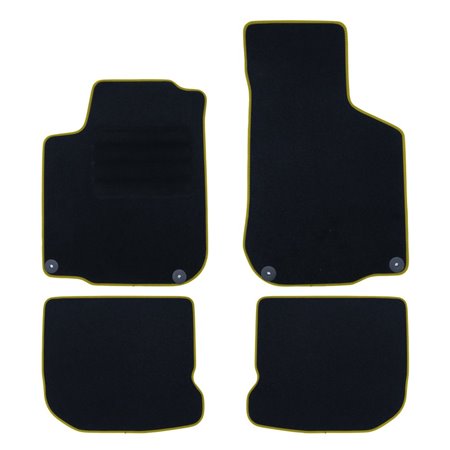 ALFOMBRA A MEDIDA VOLKSWAGEN GOLF I (1974-1983) 5PZ RIBETE AMARILLO