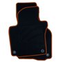 ALFOMBRA A MEDIDA VOLKSWAGEN GOLF VI (2008-2012) 5PZ RIBETE NARANJA